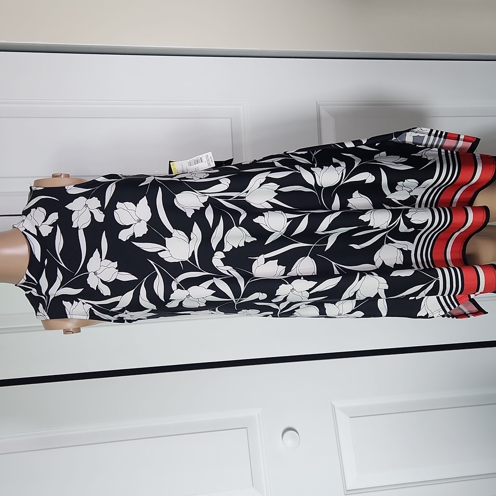 Tiana B Missy Jersey FlorBorder  Dress Small